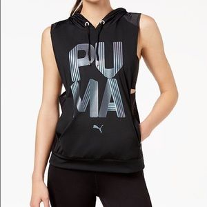 Punch Metallic-Logo Hoodie Vest